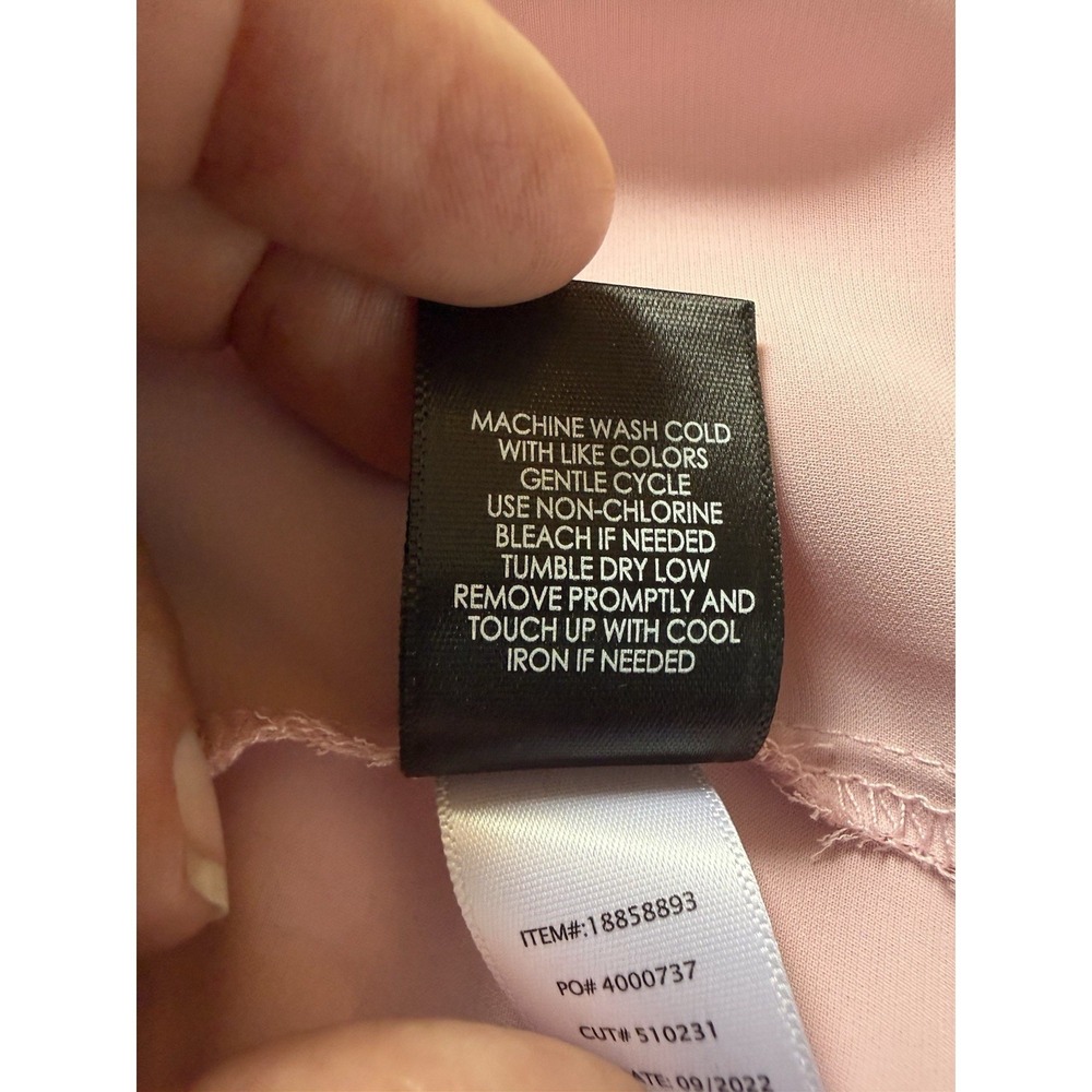 Torrid Madison Crepe Button Front‎ Blouse Pocket rose pink 2X women 18-20 - Picture 6 of 7